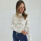 Lace Layering Turtleneck Top