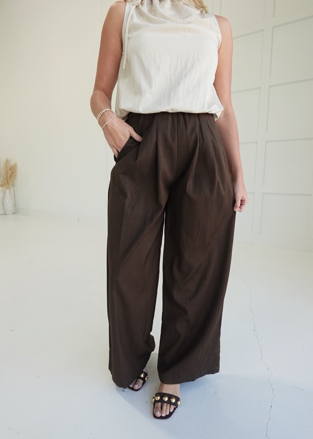 On My Dime Trousers - Brown