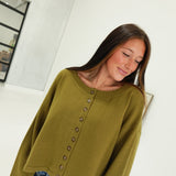 Babes Boxy Cardi Top - Moss