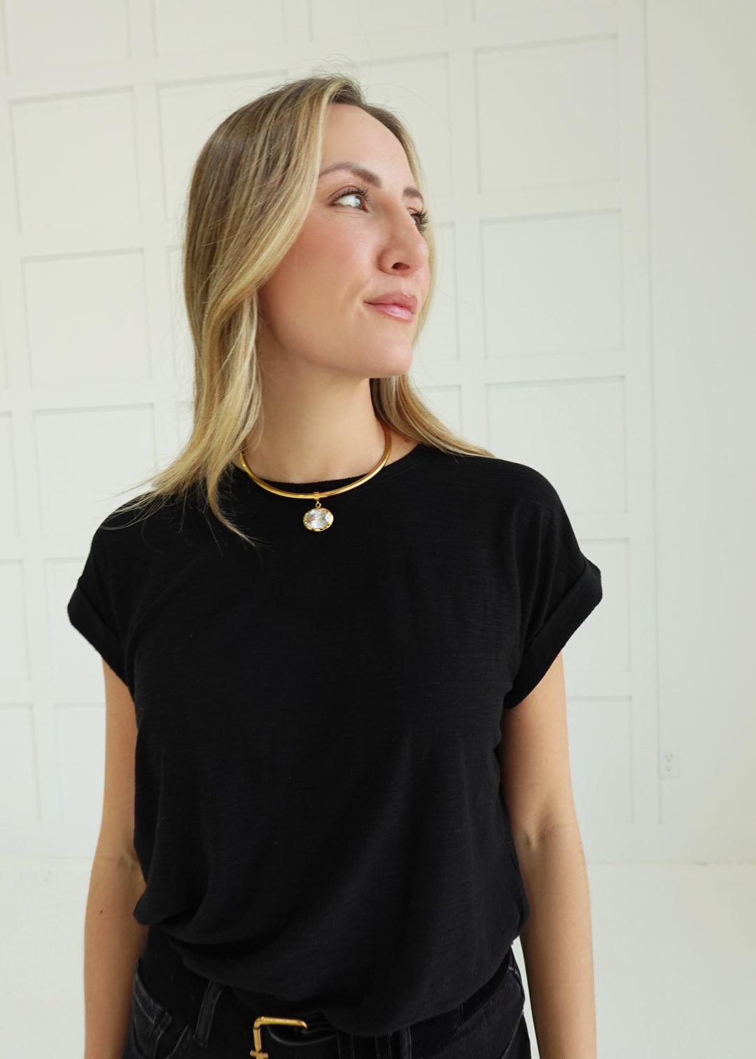 On The Surface Slub Tee - Black