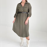 To My Core Dress - Olive