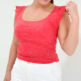 Simple, With Frill Top - Red