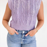 Halftime Show Sweater Vest - Lilac