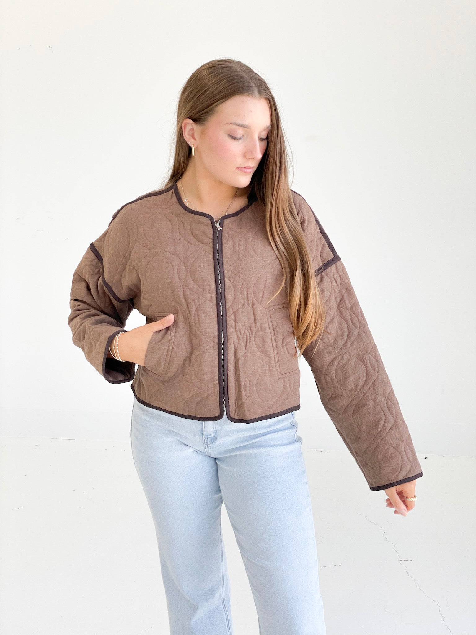 Holliman Quilted Jacket - Mocha