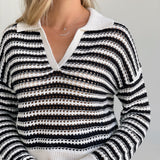 Shallot Striped Sweater