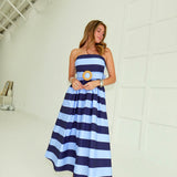 Nantucket Summer Midi Dress - Navy/Blue