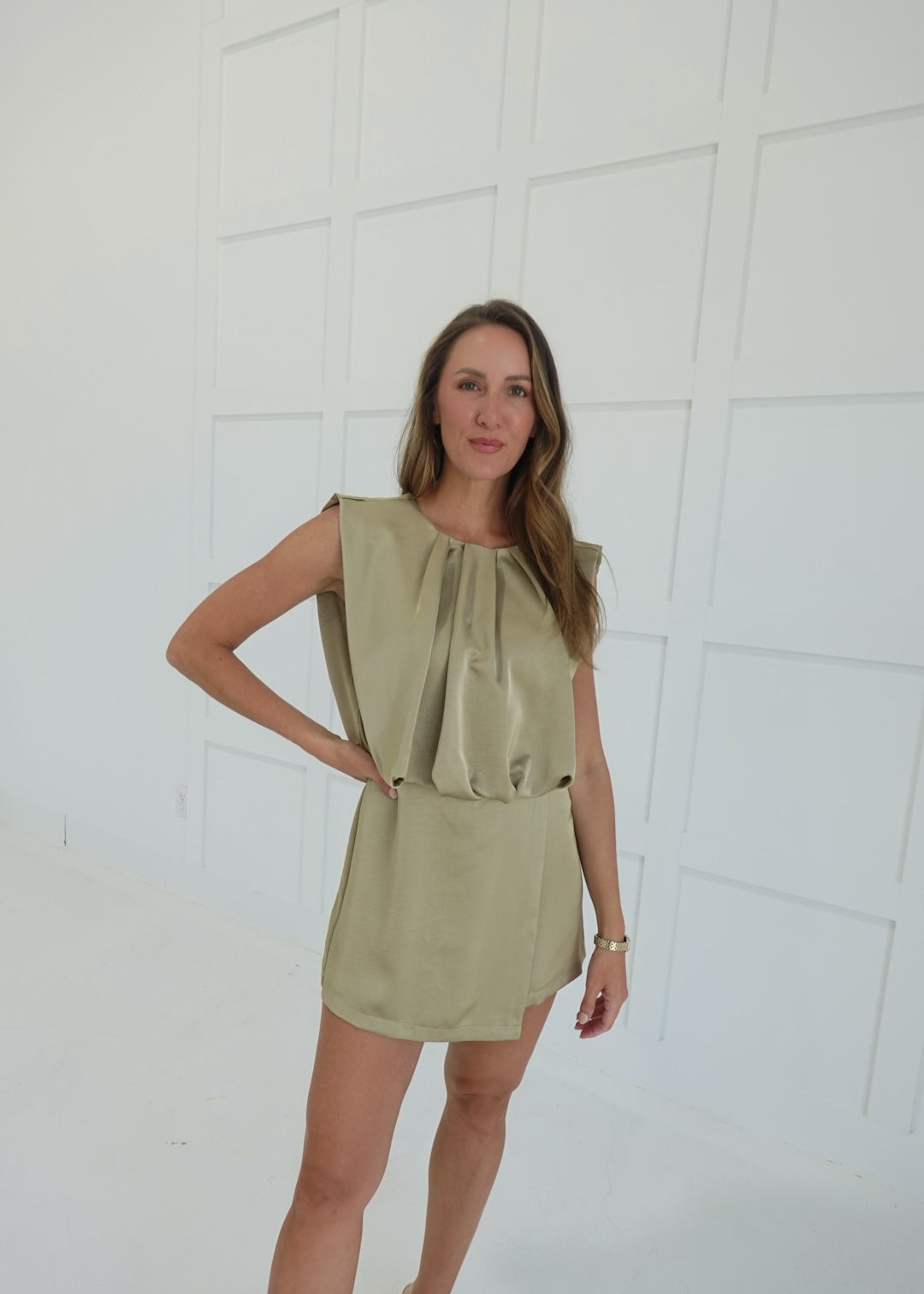 Darcie Romper Dress - Taupe