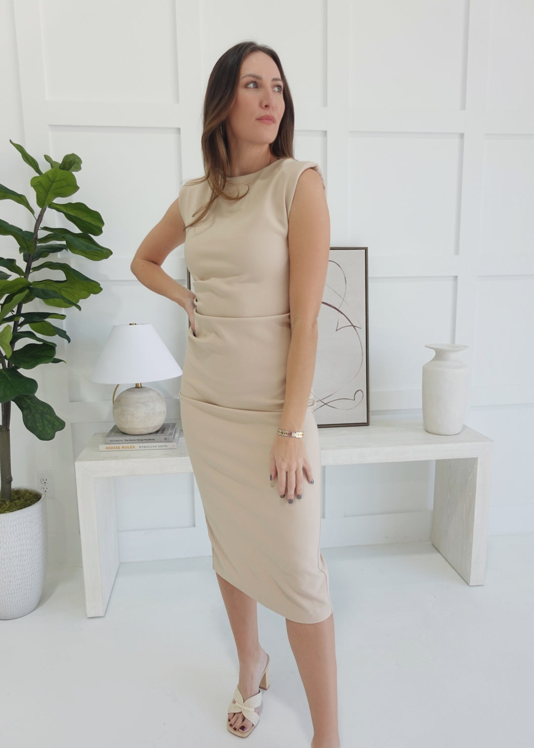 Standing on Business Midi Dress