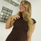 Zina Suede Midi Dress