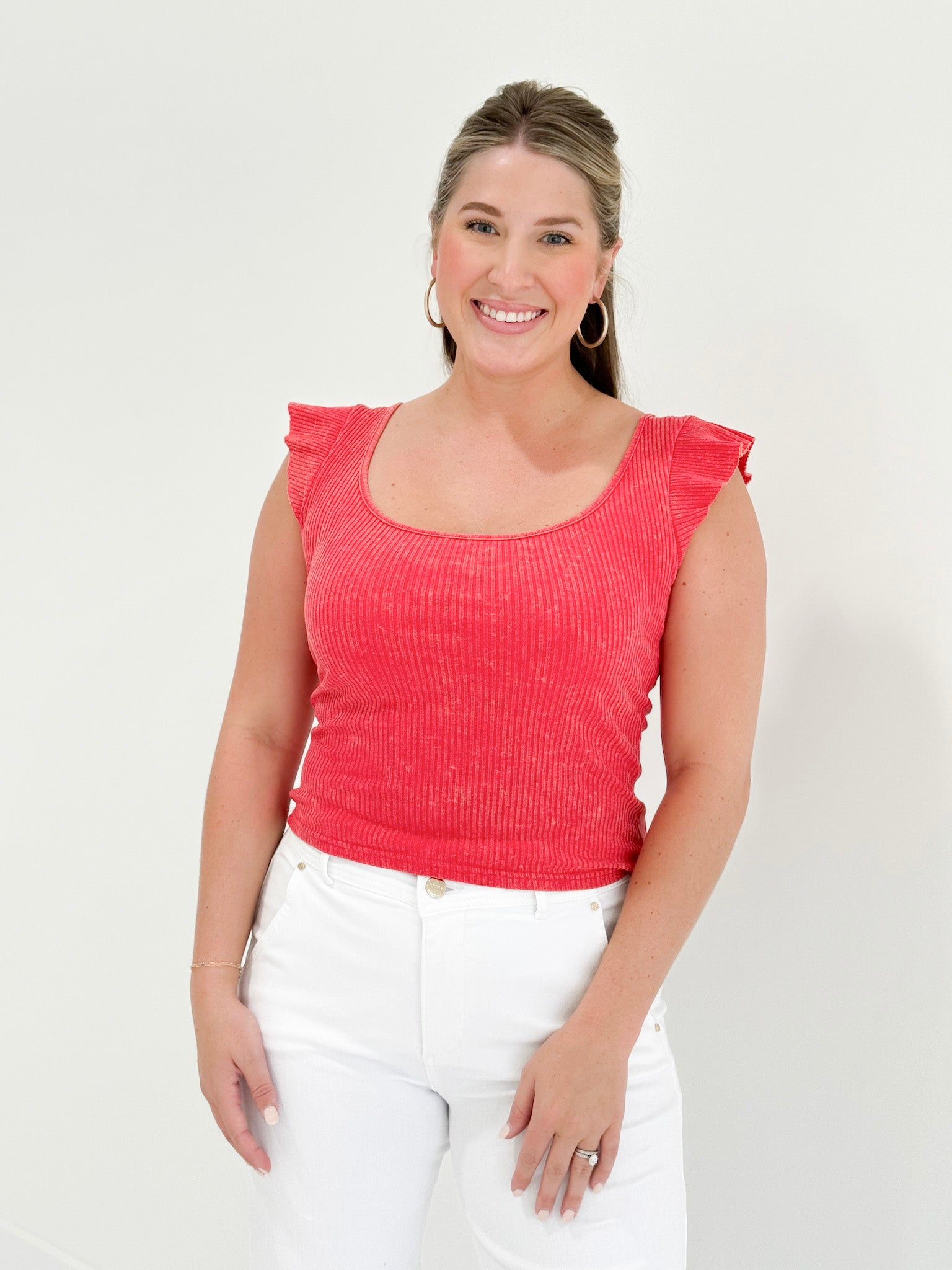 Simple, With Frill Top - Red