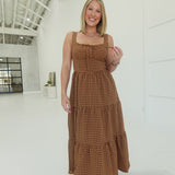 Dahlia Midi Dress - Khaki