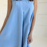 Ellis Pleated Mini Dress - Sky