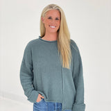 Taking Sides Sweater - Ash Jade