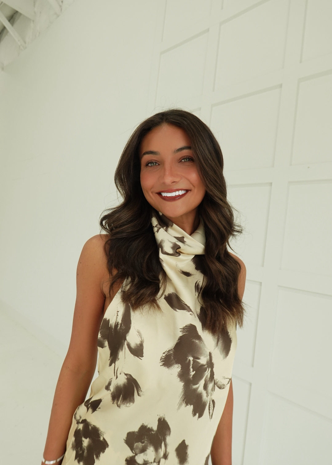 Serafina Satin Top - Cream
