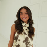 Serafina Satin Top - Cream