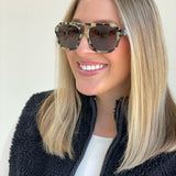 Sydney Sunglasses - Beige Tortoise/Brown Lens