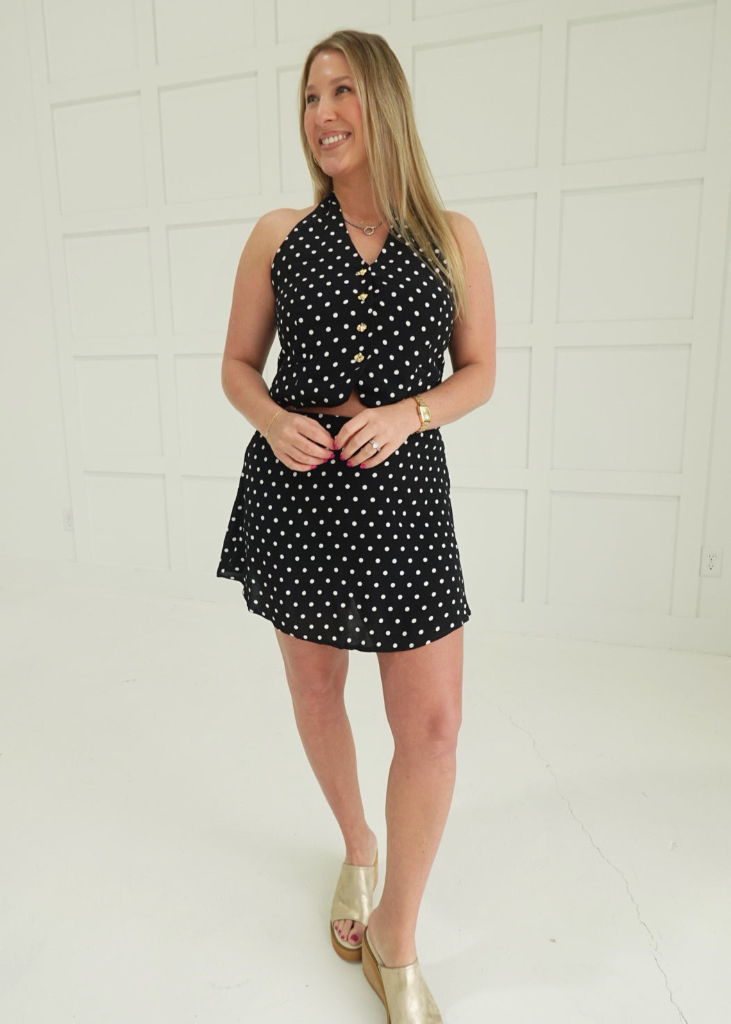 Polly Skirt Set - Black