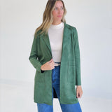 Late Calls Suede Jacket - Grove Green