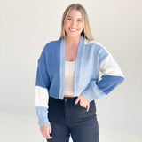 Open Minded Cardigan - Blue Combo