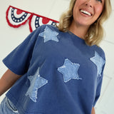 Star Patch Tee - Navy