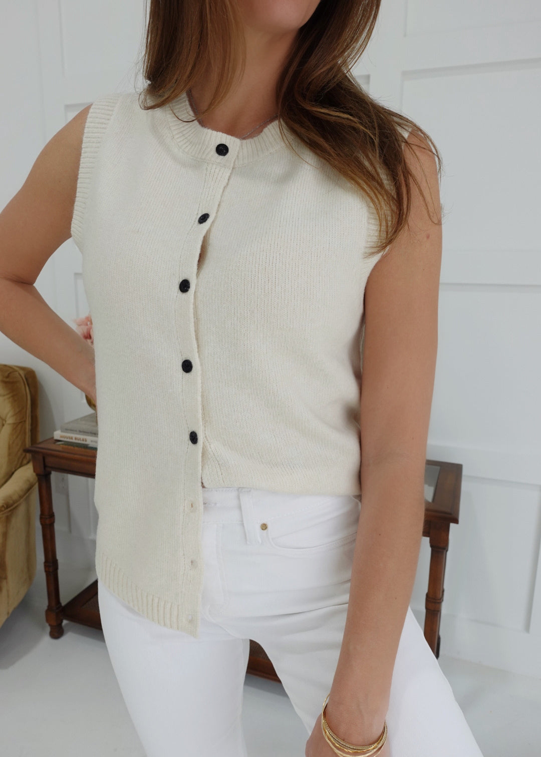 Agnes Sweater Top - Ivory