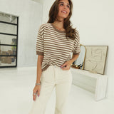Jessie Striped Sweater - Mocha