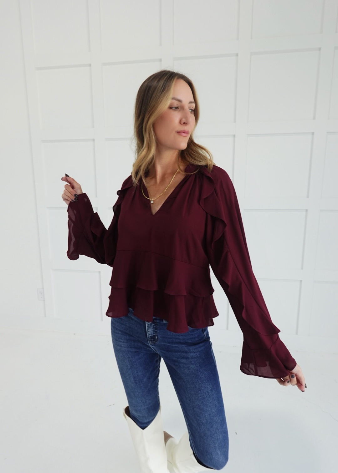 Flouncing Fall Top