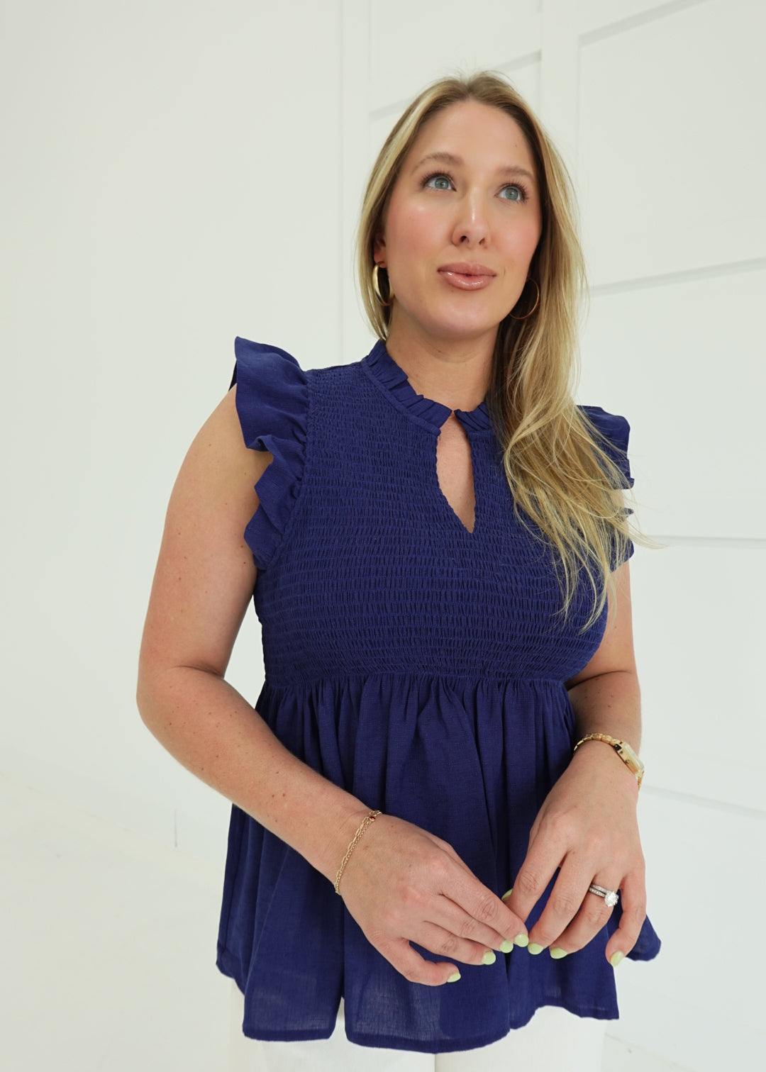 Flutter Me Top - Navy