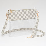 Checkered Clear Crossbody Bag