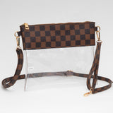 Checkered Clear Crossbody Bag