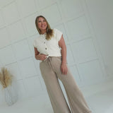 Zina Wide Leg Pants - Coco