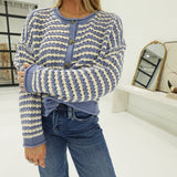 Crochet Babe Cardi - Dusty Blue