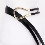 Metal Buckle Belt - Black/Gold