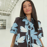 Lyra Floral Top - Brown