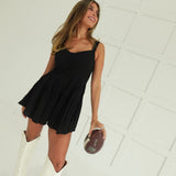 Twirl Girl Romper - Black