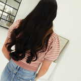 Blushing Stripe Cardi