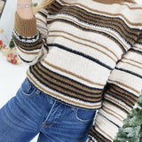 Cozy Szn Sweater - Cream/brown/black