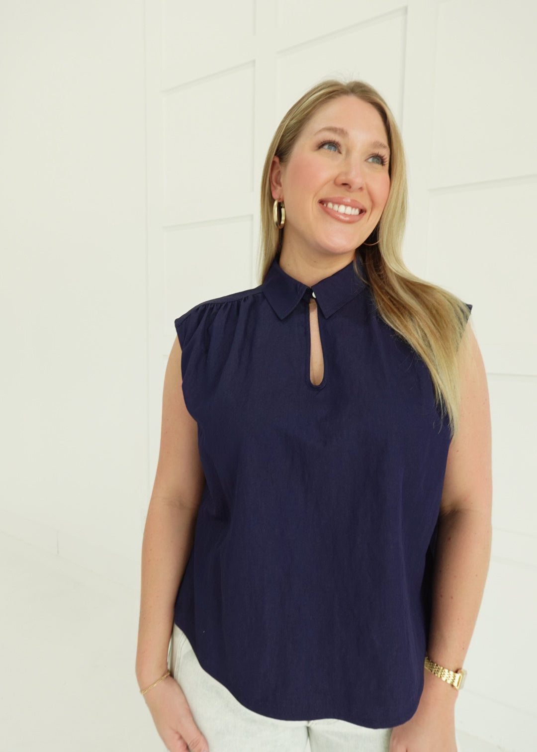 Jordana Blouse - Navy