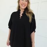 Lorelai Scalloped Set - Black