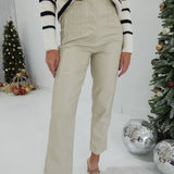 Fargo Leather Pant - Ivory