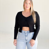 Topher Sweater Top - Black