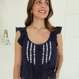 Sweet On Me Top - Navy