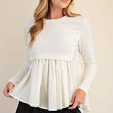 Kitt Poplin Top - Cream