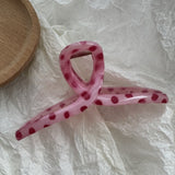 Polka Dot Hair Claw - Ribbon