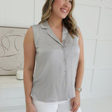 Laken Sleeveless Blouse - Dove