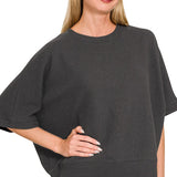 Double Down Banded Top - Black / Leland