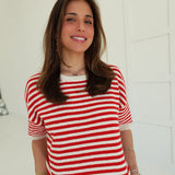 Jessie Striped Sweater - Red