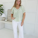 Savannah Spring Top - Apple Green