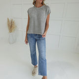Claiborne Sweater Top - H Grey