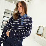 Jacques Sweater Top - Navy